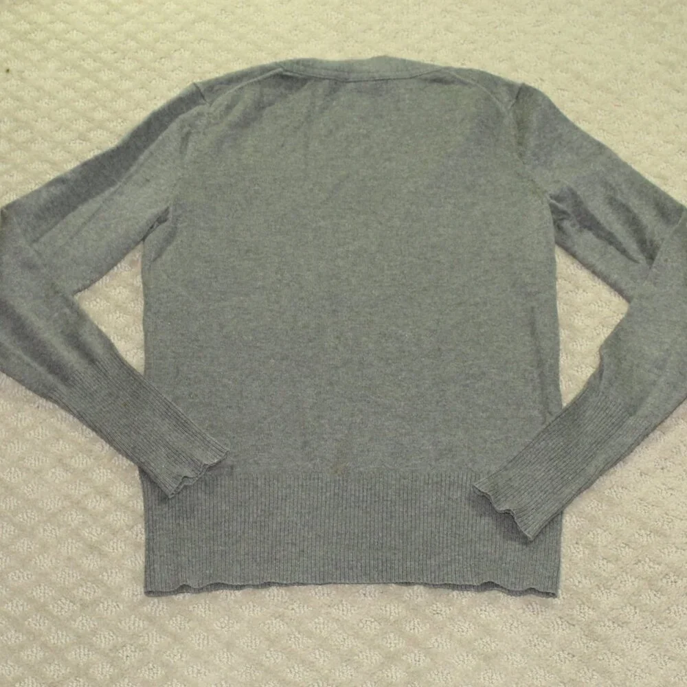 Banana Republic Women’s XS Silk Cotton Cashmere V-Neck Gray Sweater
